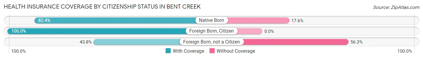Health Insurance Coverage by Citizenship Status in Bent Creek