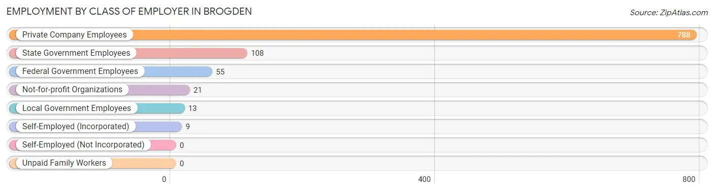 Employment by Class of Employer in Brogden