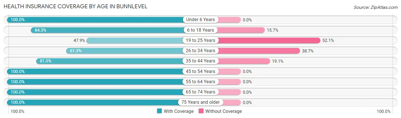 Health Insurance Coverage by Age in Bunnlevel