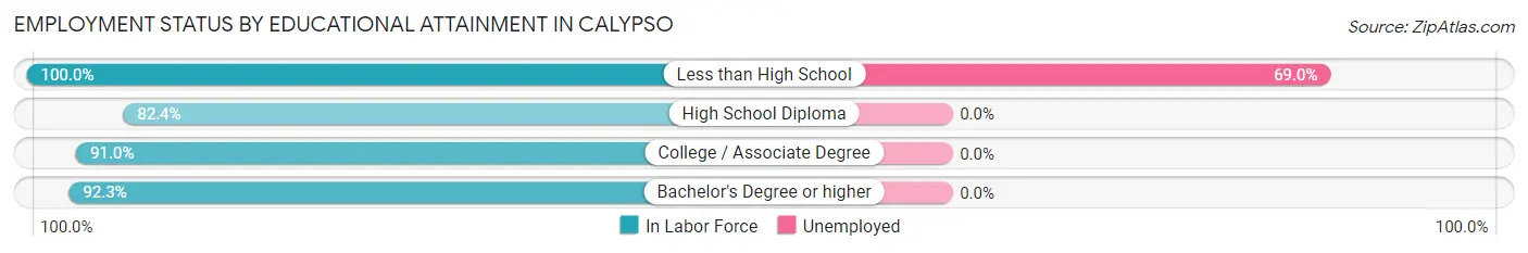 Employment Status by Educational Attainment in Calypso