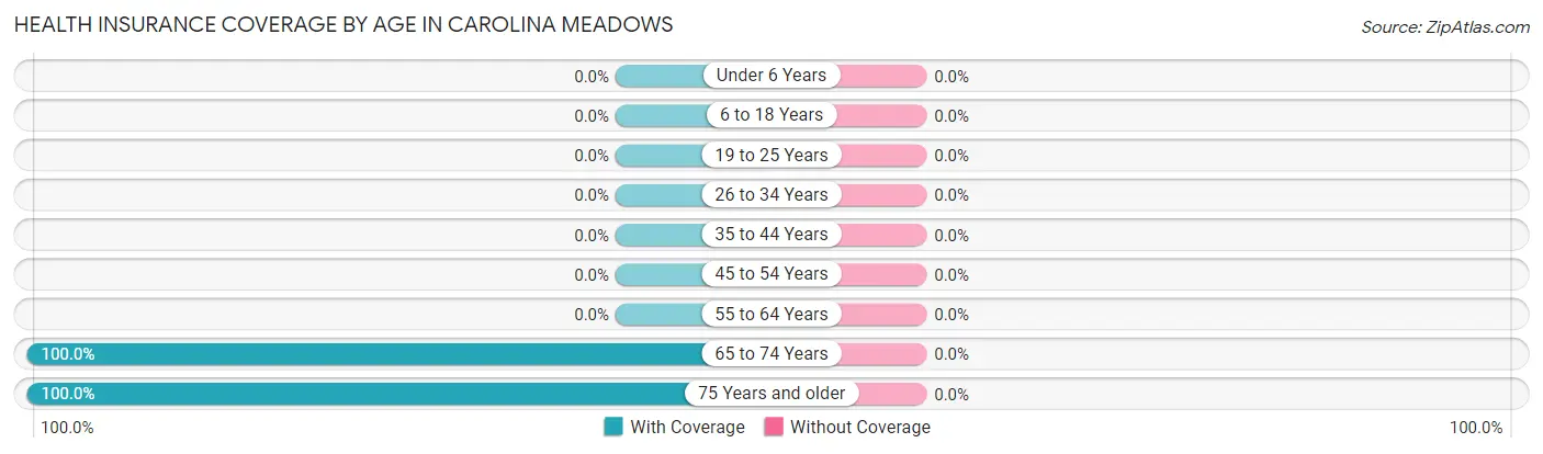 Health Insurance Coverage by Age in Carolina Meadows