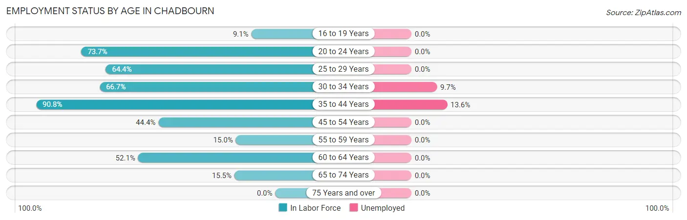 Employment Status by Age in Chadbourn