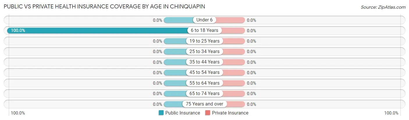 Public vs Private Health Insurance Coverage by Age in Chinquapin