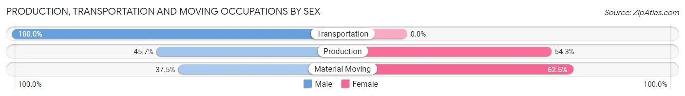 Production, Transportation and Moving Occupations by Sex in Chocowinity