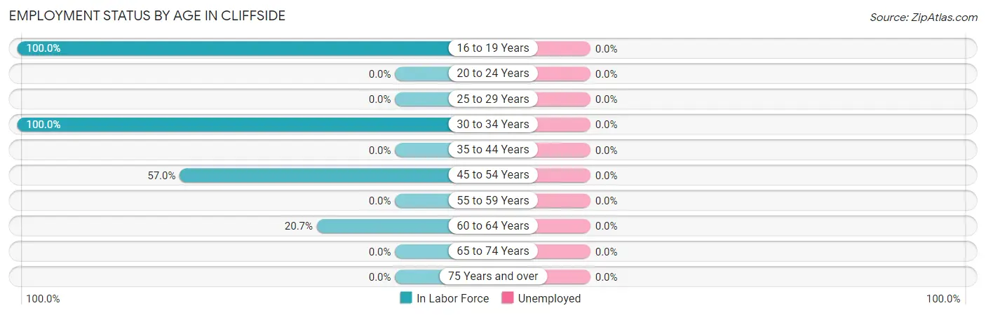 Employment Status by Age in Cliffside