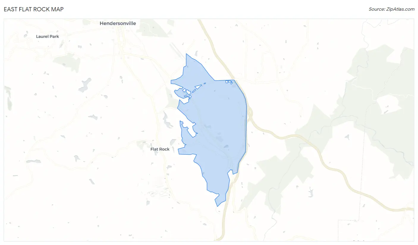 East Flat Rock Map