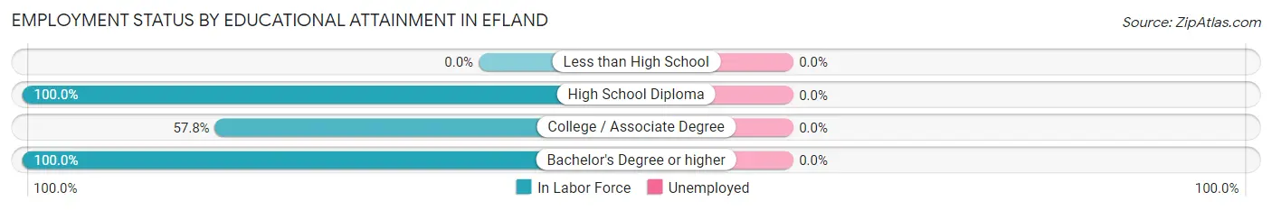 Employment Status by Educational Attainment in Efland