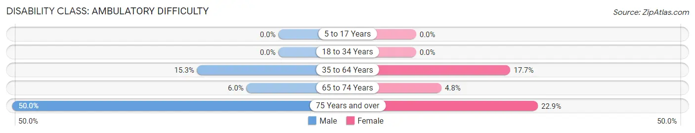 Disability in Ellenboro: <span>Ambulatory Difficulty</span>