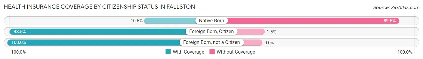 Health Insurance Coverage by Citizenship Status in Fallston