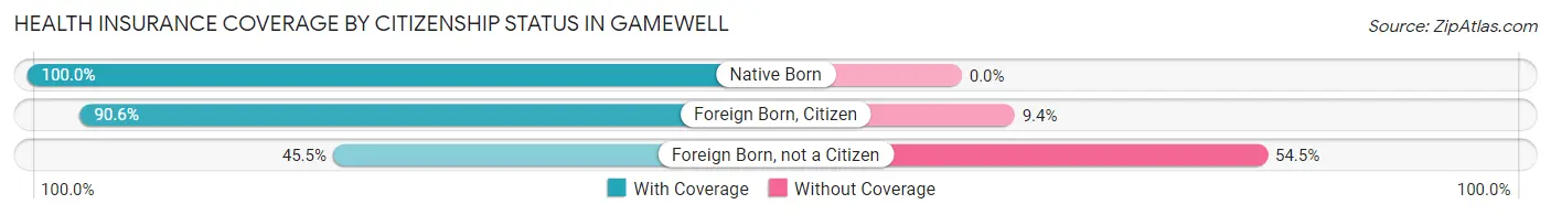 Health Insurance Coverage by Citizenship Status in Gamewell