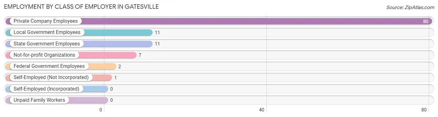 Employment by Class of Employer in Gatesville