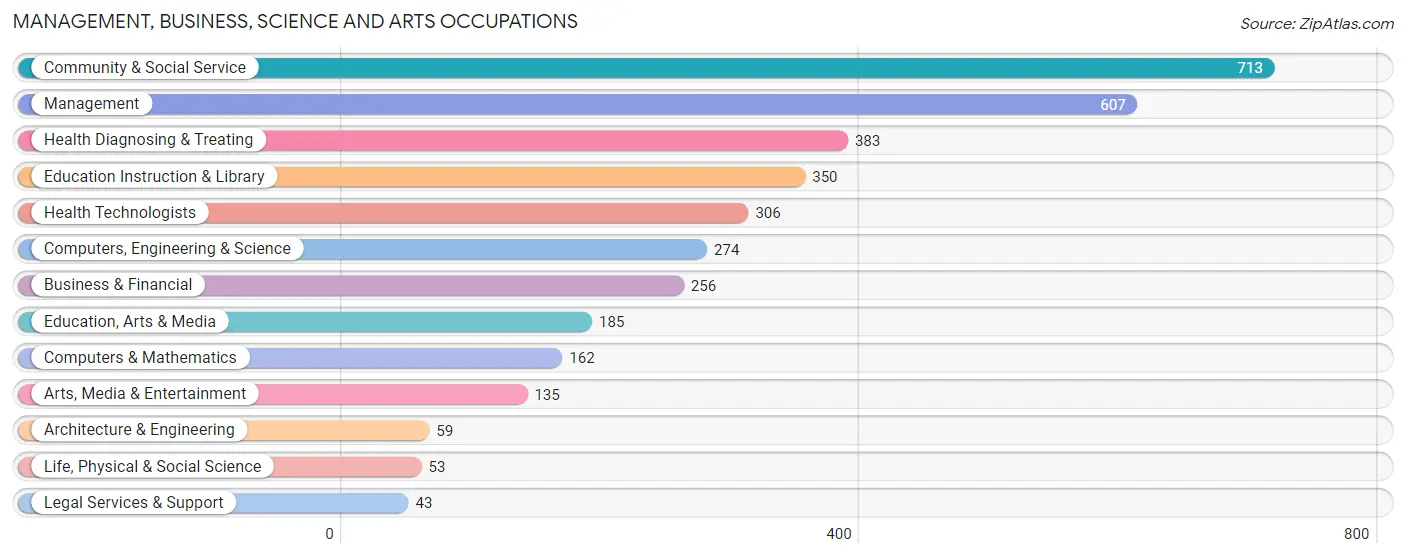 Management, Business, Science and Arts Occupations in Hendersonville