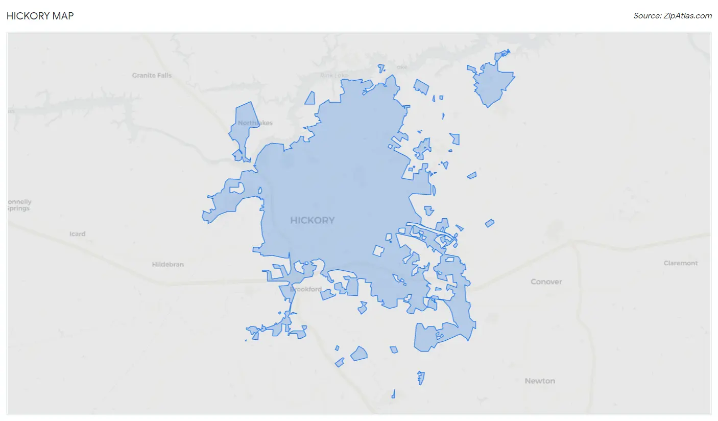 Hickory Map