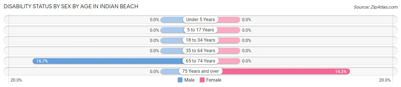 Disability Status by Sex by Age in Indian Beach