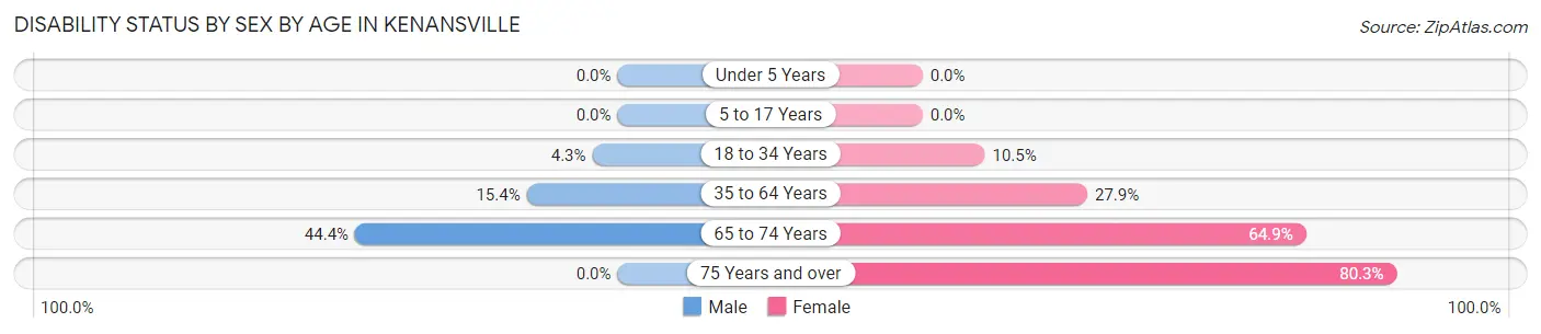 Disability Status by Sex by Age in Kenansville