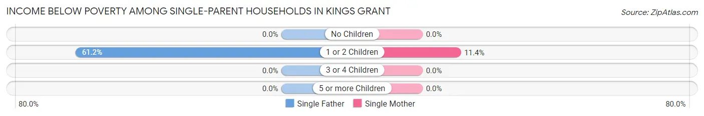 Income Below Poverty Among Single-Parent Households in Kings Grant