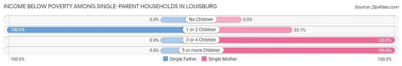 Income Below Poverty Among Single-Parent Households in Louisburg