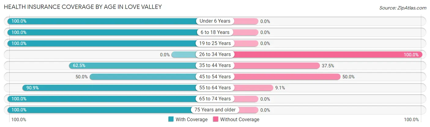Health Insurance Coverage by Age in Love Valley