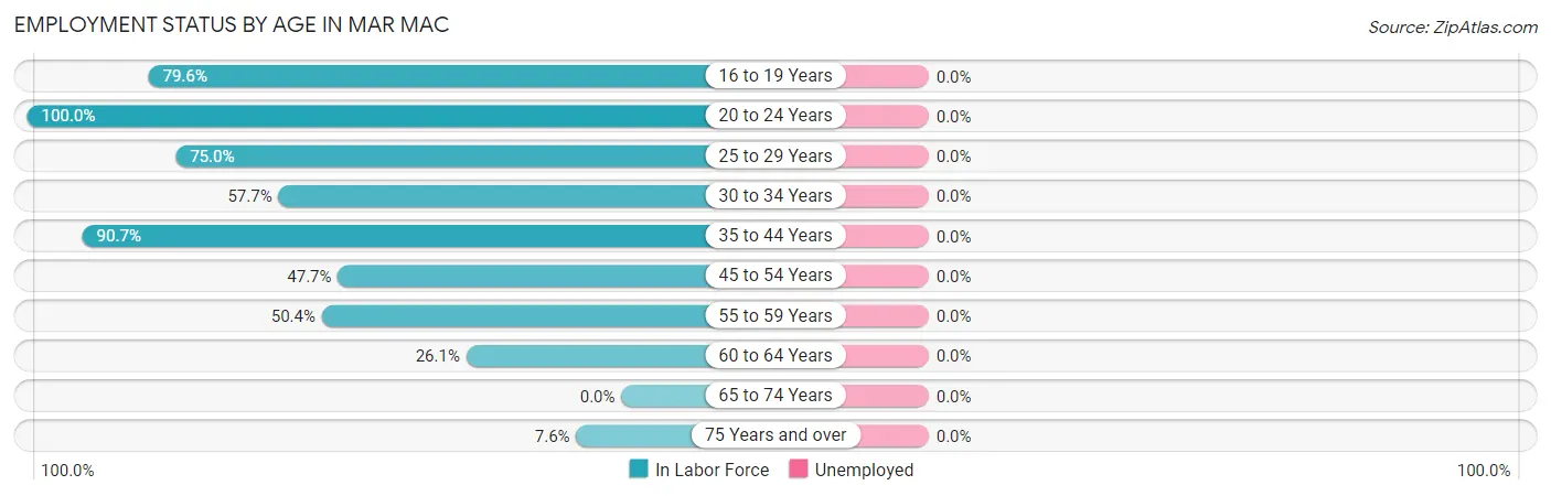 Employment Status by Age in Mar Mac