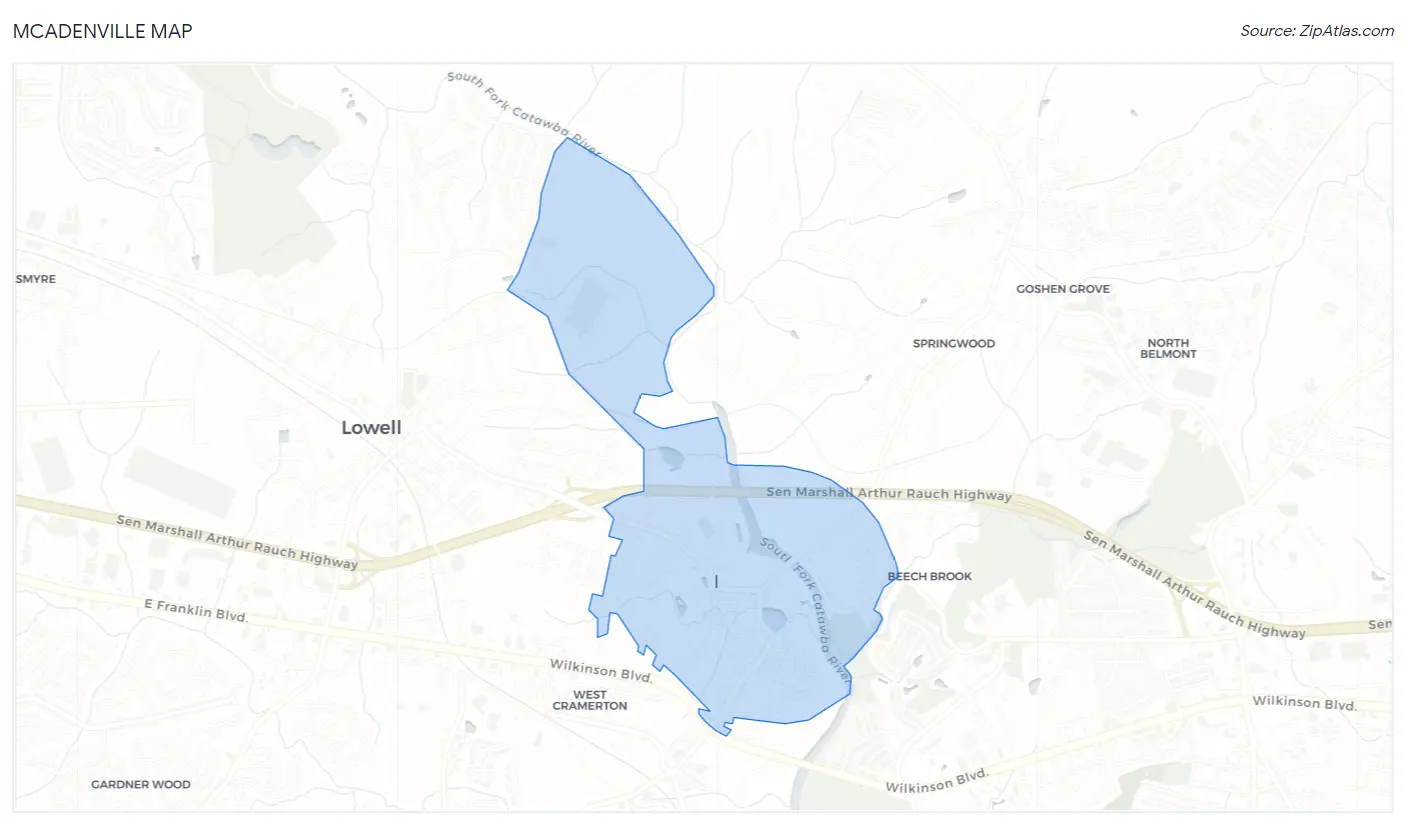 McAdenville Map