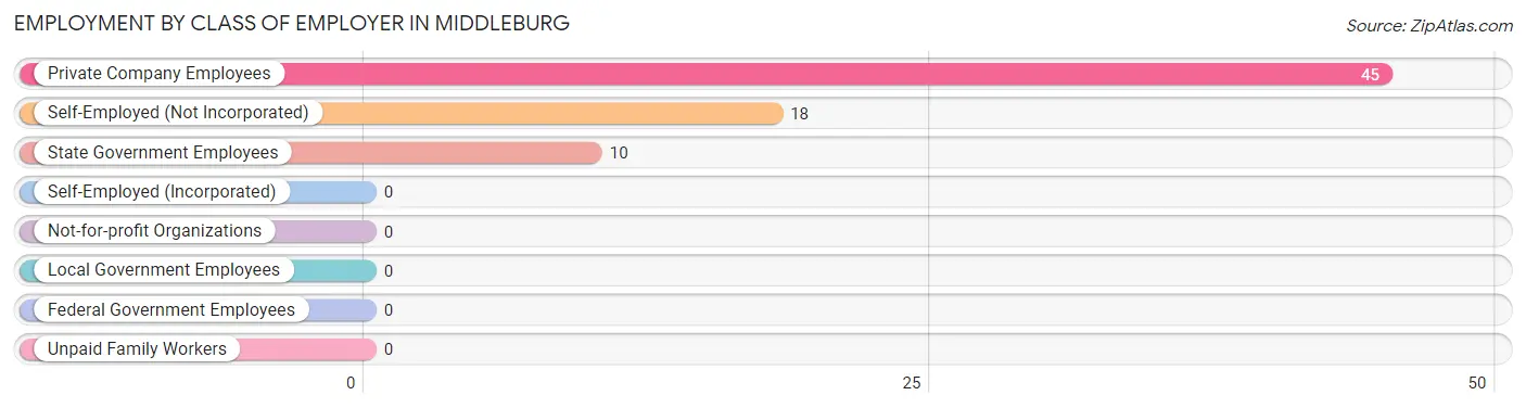 Employment by Class of Employer in Middleburg