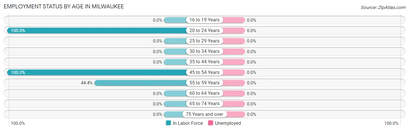 Employment Status by Age in Milwaukee