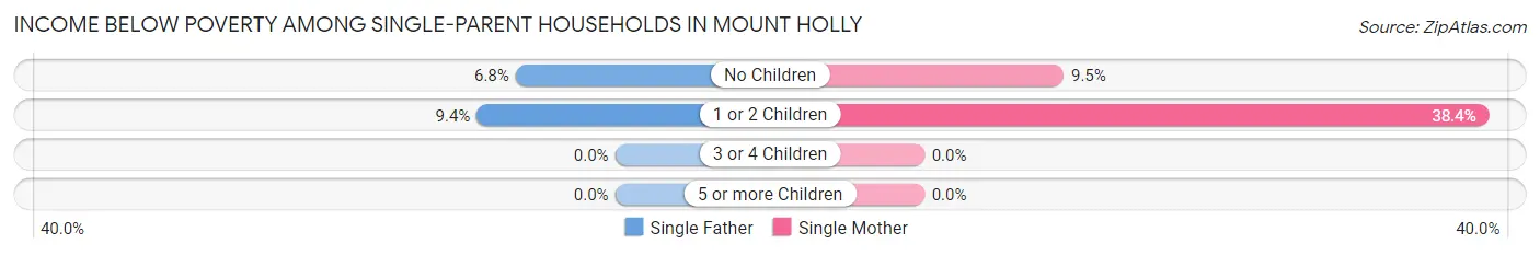 Income Below Poverty Among Single-Parent Households in Mount Holly