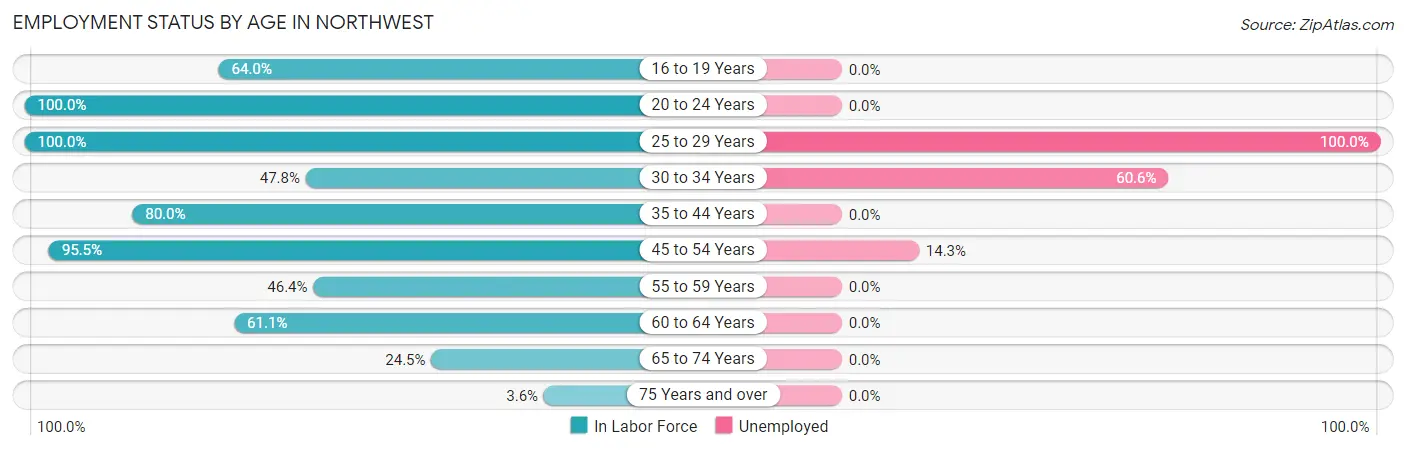 Employment Status by Age in Northwest