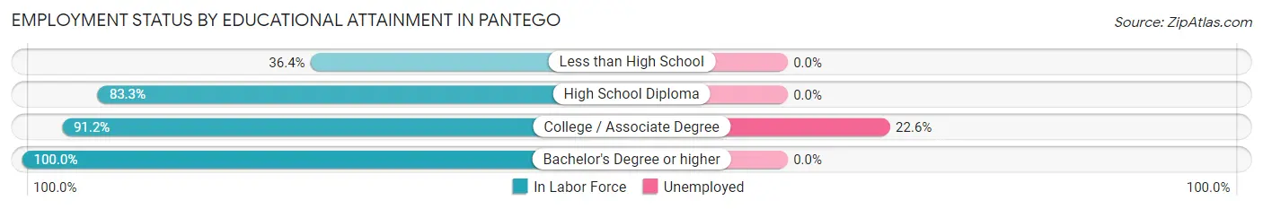 Employment Status by Educational Attainment in Pantego