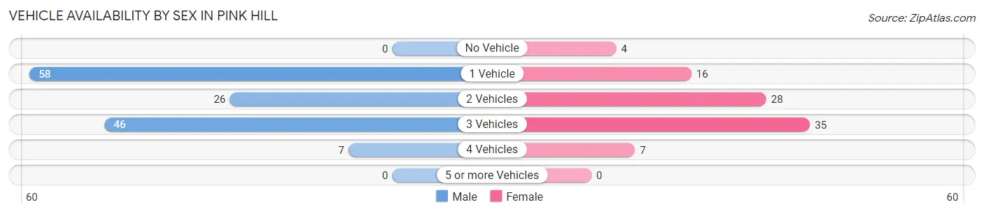 Vehicle Availability by Sex in Pink Hill