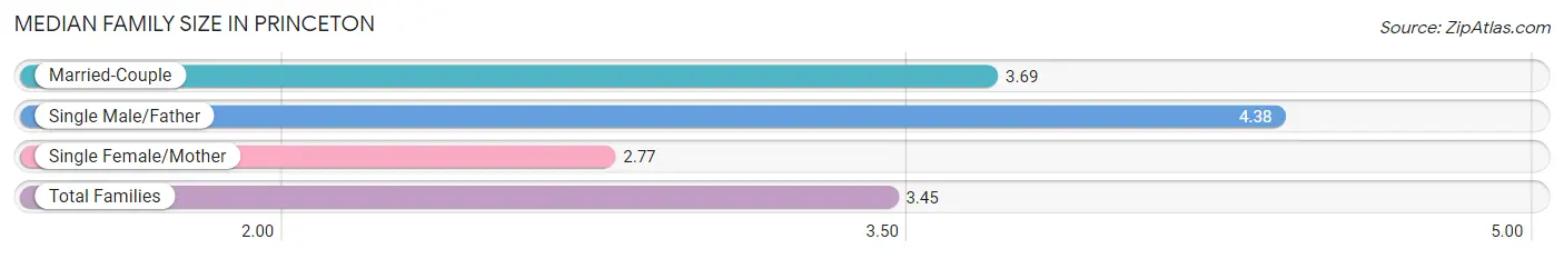 Median Family Size in Princeton