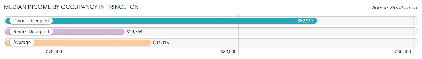 Median Income by Occupancy in Princeton