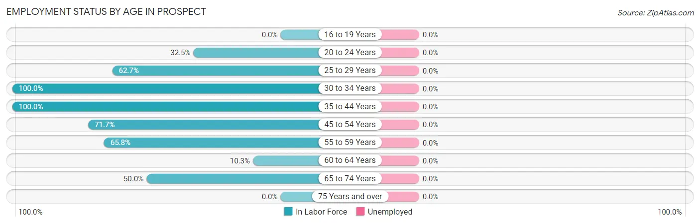 Employment Status by Age in Prospect