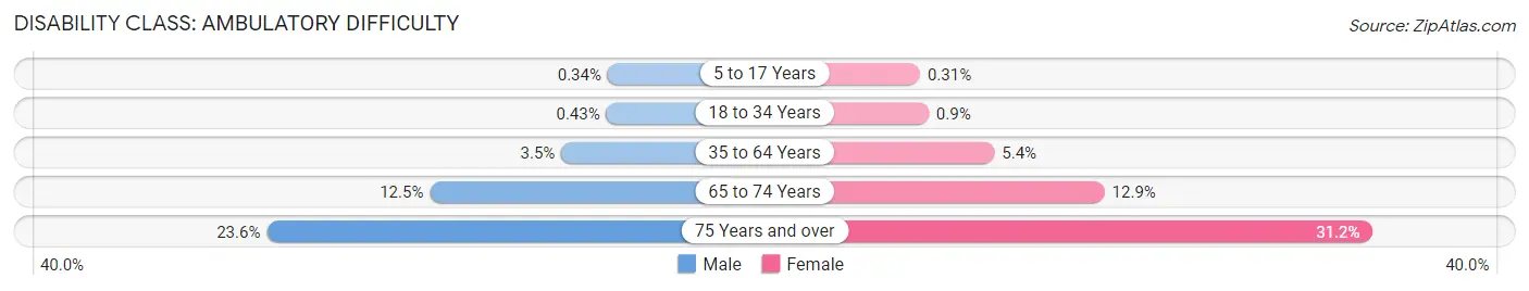 Disability in Raleigh: <span>Ambulatory Difficulty</span>