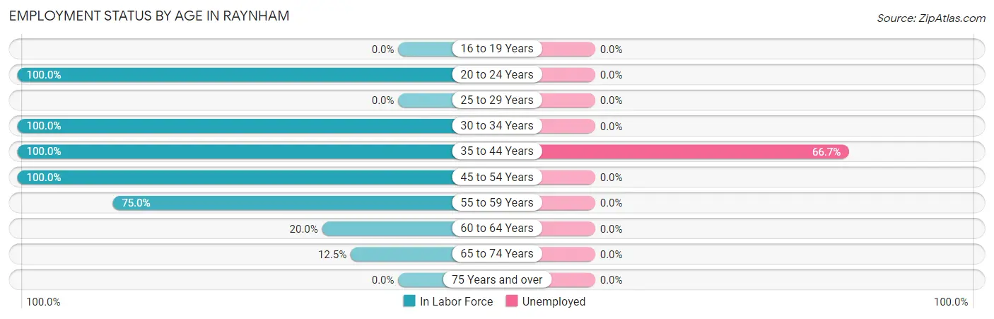 Employment Status by Age in Raynham