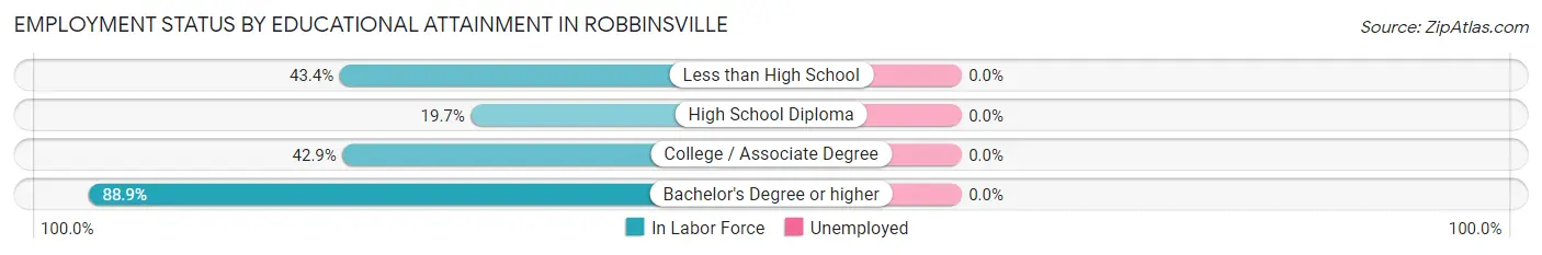 Employment Status by Educational Attainment in Robbinsville