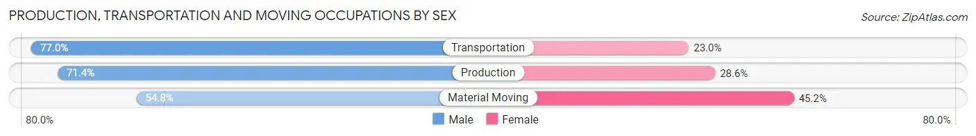 Production, Transportation and Moving Occupations by Sex in Rockwell