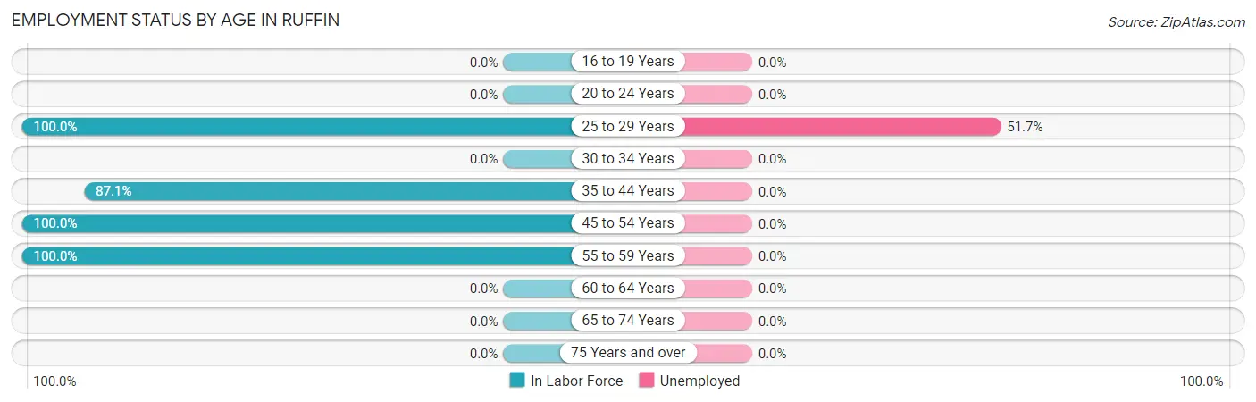 Employment Status by Age in Ruffin