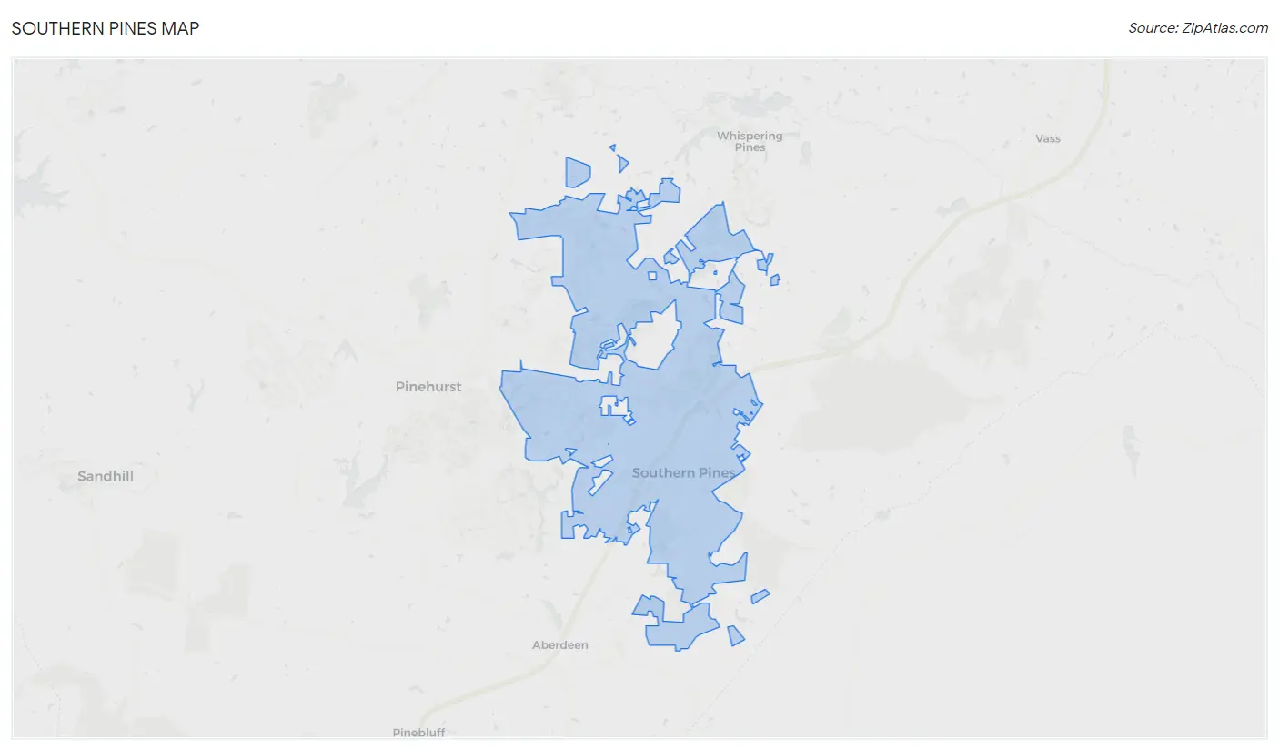 Southern Pines Map