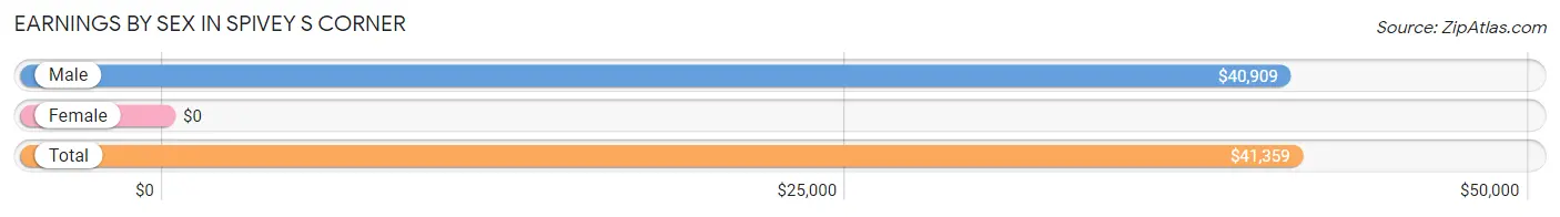 Earnings by Sex in Spivey s Corner