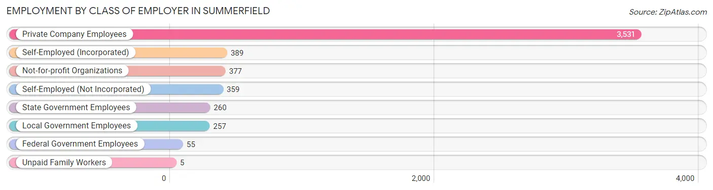 Employment by Class of Employer in Summerfield