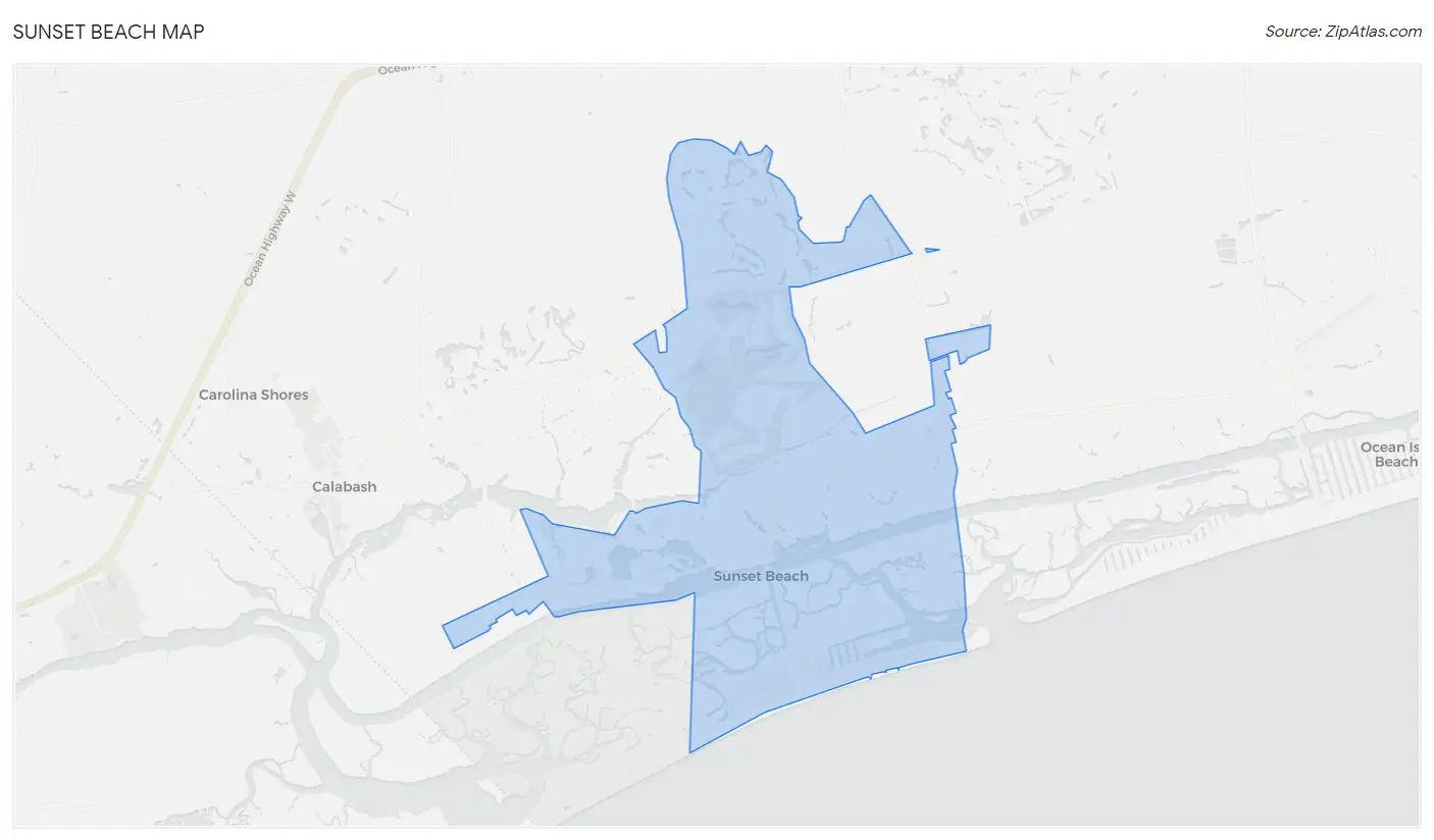 Sunset Beach Map