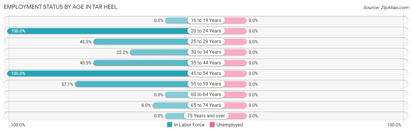 Employment Status by Age in Tar Heel