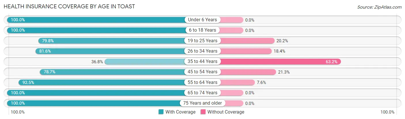 Health Insurance Coverage by Age in Toast