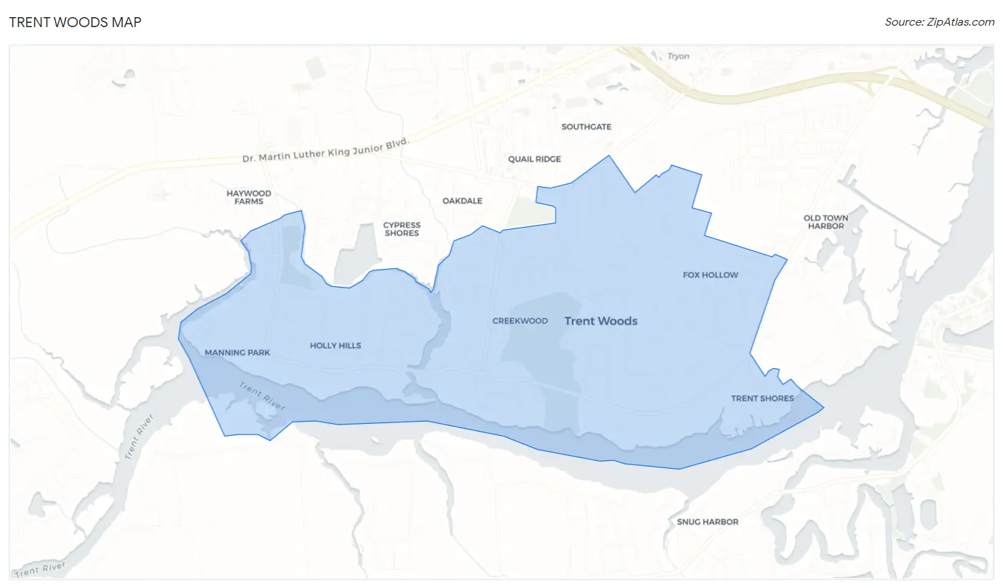 Trent Woods Map