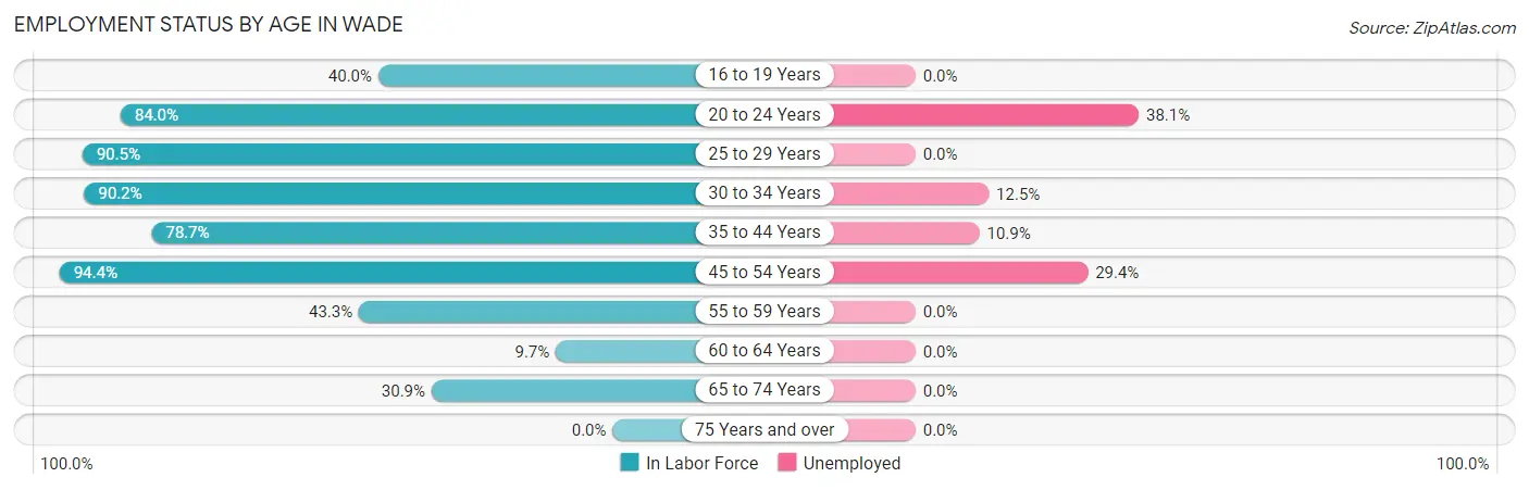 Employment Status by Age in Wade