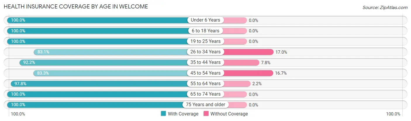 Health Insurance Coverage by Age in Welcome