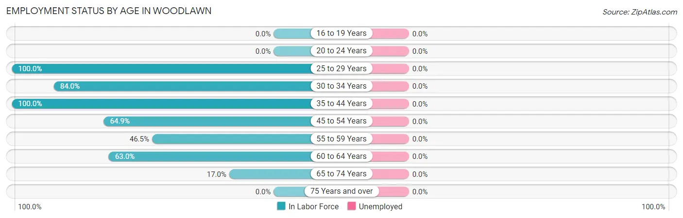 Employment Status by Age in Woodlawn