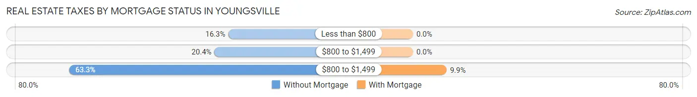 Real Estate Taxes by Mortgage Status in Youngsville