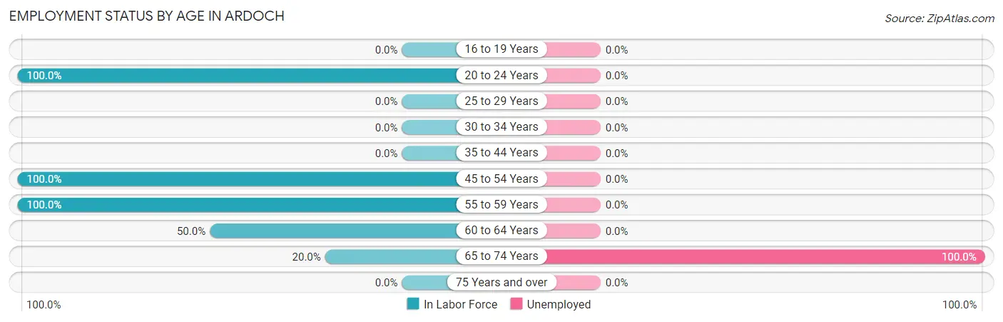 Employment Status by Age in Ardoch